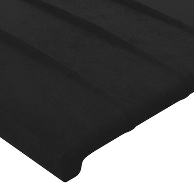 vidaXL Sommier à lattes de lit avec matelas Noir 90x190 cm Velours