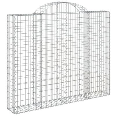 vidaXL Paniers à gabions arqués 11 pcs 200x30x160/180 cm Fer galvanisé