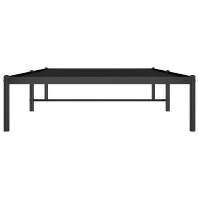 vidaXL Cadre de lit métal sans matelas noir 100x200 cm