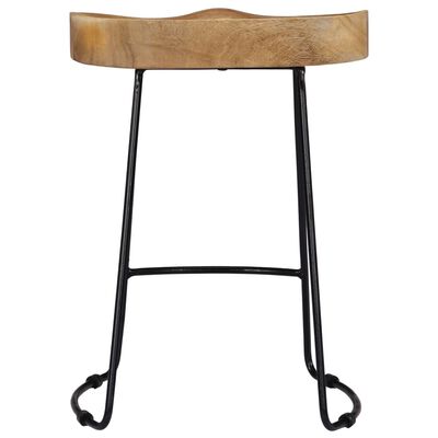 vidaXL Tabourets de bar Gavin lot de 2 bois de manguier solide