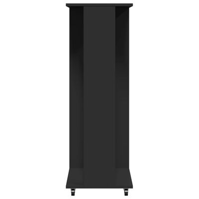 vidaXL Garde-robe avec roues noir 102x38x110 cm bois d'ingénierie