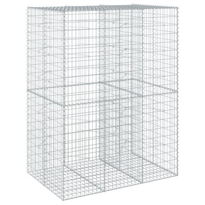 vidaXL Panier gabion avec couvercle 150x100x200 cm fer galvanisé