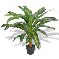 vidaXL Plante artificielle avec pot Dracaena 90 cm Vert