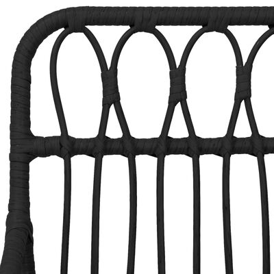 vidaXL Ensemble à manger de jardin 9 pcs Noir Résine tressée