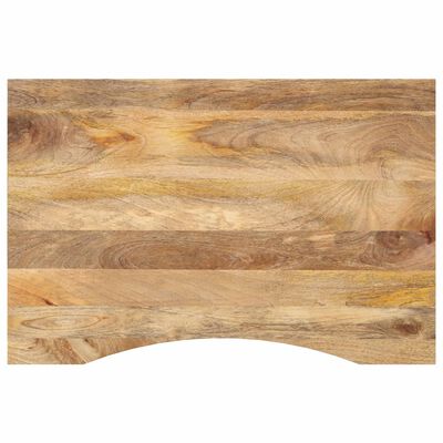 vidaXL Dessus de bureau avec courbe 80x60x2,5 cm manguier massif brut