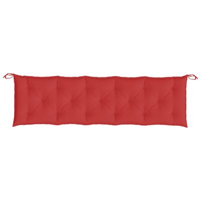 vidaXL Coussin de banc de jardin rouge 180x(50+50)x7 cm tissu oxford