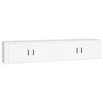 vidaXL Meubles TV muraux 2 pcs blanc 100x34,5x40 cm