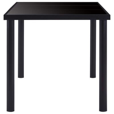 vidaXL Table à manger Noir 200x100x75 cm Verre trempé