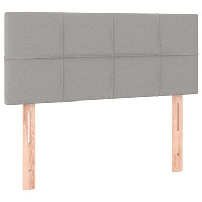 vidaXL Tête de lit Gris clair 90x5x78/88 cm Tissu