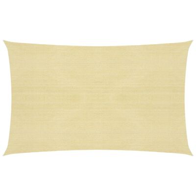 vidaXL Voile d'ombrage 160 g/m² Beige 3x5 m PEHD