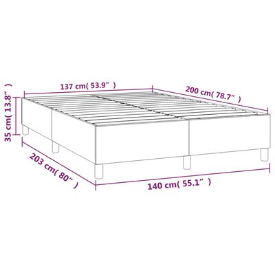 vidaXL Cadre de lit Blanc 140x200 cm Similicuir