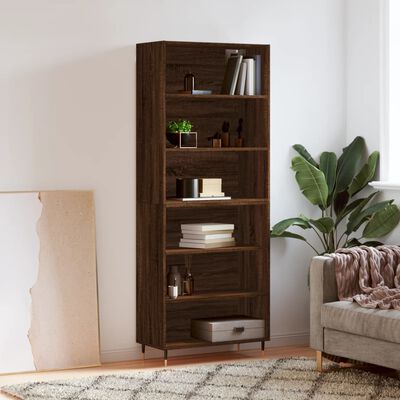 vidaXL Buffet chêne marron 69,5x32,5x180 cm bois d'ingénierie