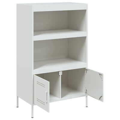 vidaXL Buffet haut blanc 68x39x113 cm acier