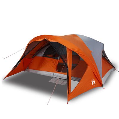 vidaXL Tente de cabine familiale 6 personnes gris orange imperméable