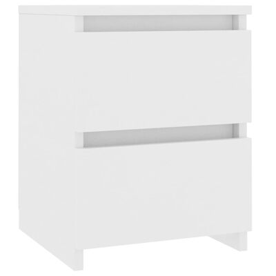 vidaXL Tables de chevet 2 pcs Blanc 30x30x40 cm Bois d'ingénierie