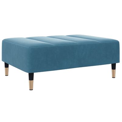 vidaXL Repose-pied bleu 77x55x31 cm velours