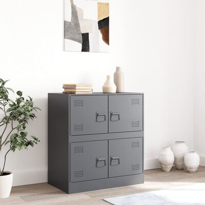 vidaXL Buffet anthracite 67x39x73 cm acier