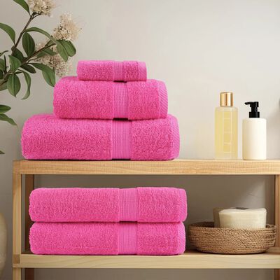 vidaXL Serviettes de sauna de qualité supérieure SOLUND 10 pcs rose