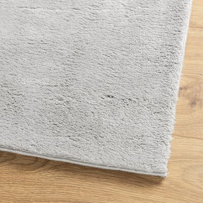 vidaXL Tapis HUARTE à poils courts doux et lavable gris 240x240 cm