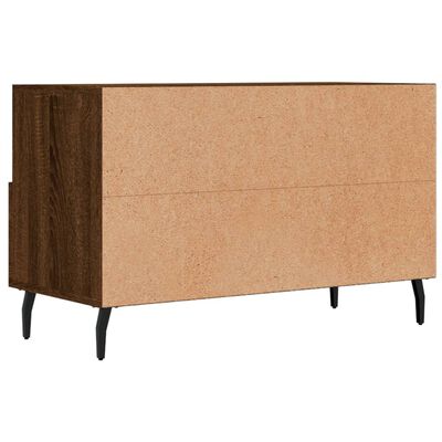 vidaXL Meuble TV Chêne marron 80x36x50 cm Bois d'ingénierie