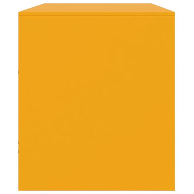 vidaXL Meuble TV jaune moutarde 99x39x44 cm acier