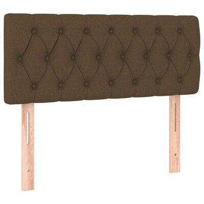 vidaXL Tête de lit à LED Marron foncé 100x7x78/88 cm Tissu