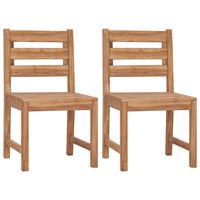 vidaXL Chaises de jardin 2 pcs Bois de teck solide