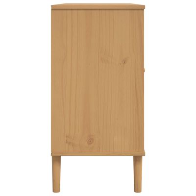 vidaXL Buffet SENJA aspect rotin marron 112x40x80cm bois massif de pin