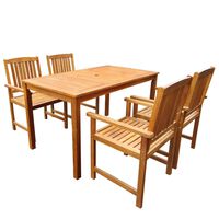 vidaXL Mobilier à dîner d'extérieur 5 pcs Bois d'acacia solide