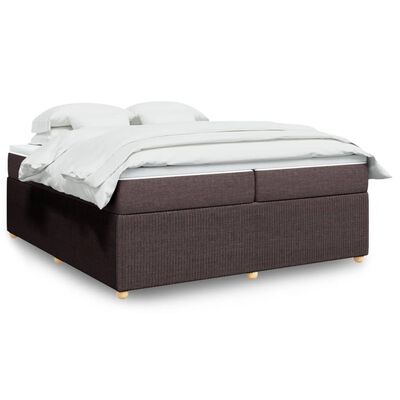 vidaXL Sommier à lattes de lit avec matelas Marron foncé 200x200 cm