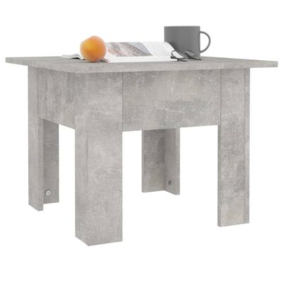 vidaXL Table basse gris béton 55x55x42 cm bois d'ingénierie