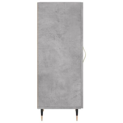 vidaXL Buffet Gris béton 34,5x34x90 cm Bois d'ingénierie