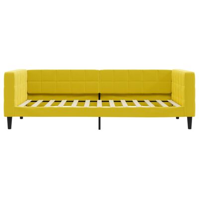 vidaXL Lit de jour avec matelas jaune 100x200 cm velours