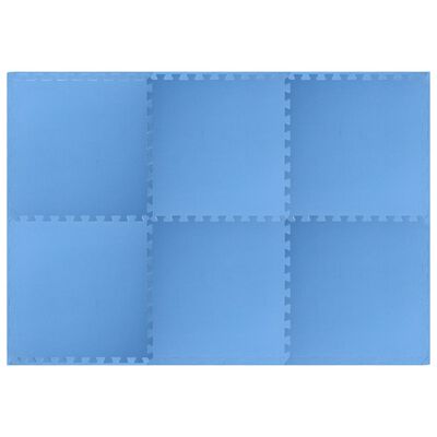 vidaXL Tapis de sol 6 pcs 2,16 ㎡ EVA Mousse Bleu