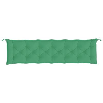 vidaXL Coussin de banc de jardin vert 200x(50+50)x7 cm tissu oxford