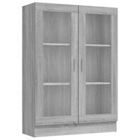 vidaXL Armoire à vitrine Sonoma gris 82,5x30,5x115cm Bois d'ingénierie