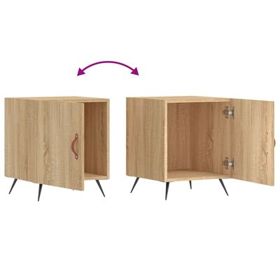 vidaXL Tables de chevet 2 pcs chêne sonoma 40x40x50 cm bois ingénierie