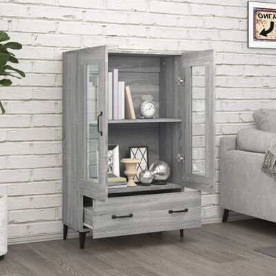 vidaXL Buffet Sonoma gris 70x31x115 cm Bois d'ingénierie