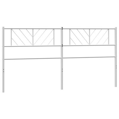 vidaXL Tête de lit métal blanc 200 cm