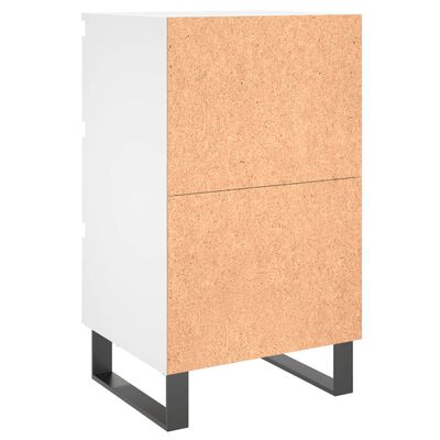 vidaXL Tables de chevet 2 pcs blanc 40x35x69 cm bois d’ingénierie