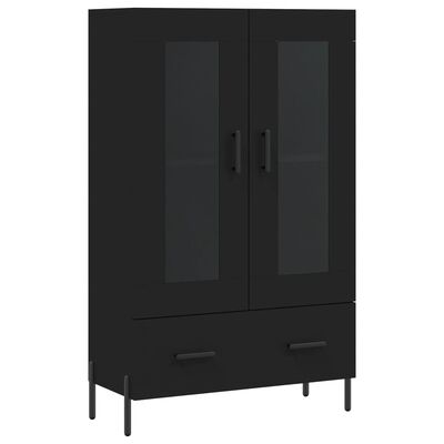 vidaXL Buffet haut noir 69,5x31x115 cm bois d'ingénierie