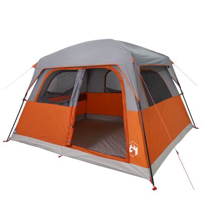 vidaXL Tente de cabine familiale 6 personnes orange imperméable