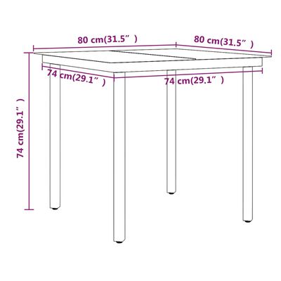 vidaXL Ensemble à manger de jardin avec coussins 5 pcs Noir