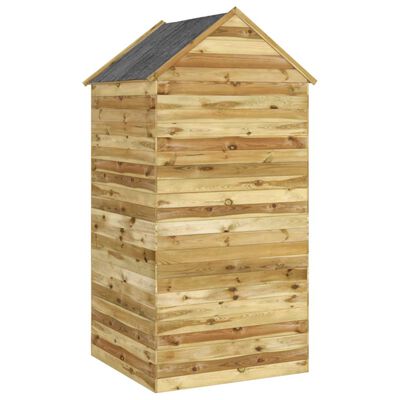 vidaXL Abri à outils avec porte 107x107x220 cm Bois de pin imprégné