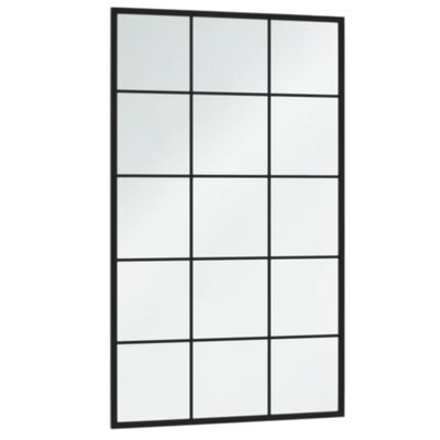 vidaXL Miroirs muraux 2 pcs noir 100x60 cm métal