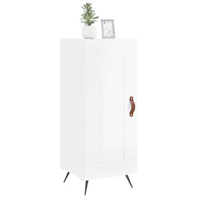 vidaXL Buffet Blanc brillant 34,5x34x90 cm Bois d'ingénierie