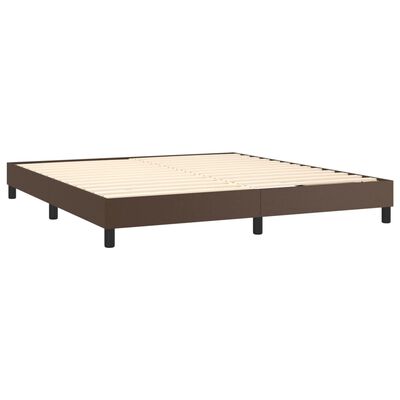 vidaXL Sommier à lattes de lit avec matelas Marron 180x200 cm