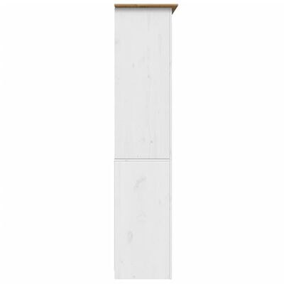 vidaXL Bibliothèque BODO blanc and marron 82x40x173 cm bois massif pin