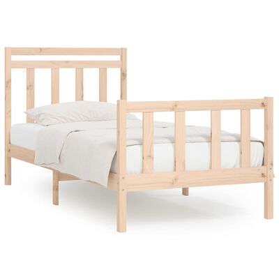 vidaXL Cadre de lit sans matelas bois de pin massif 90x200 cm