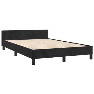 vidaXL Cadre de lit sans matelas noir 120x190 cm velours